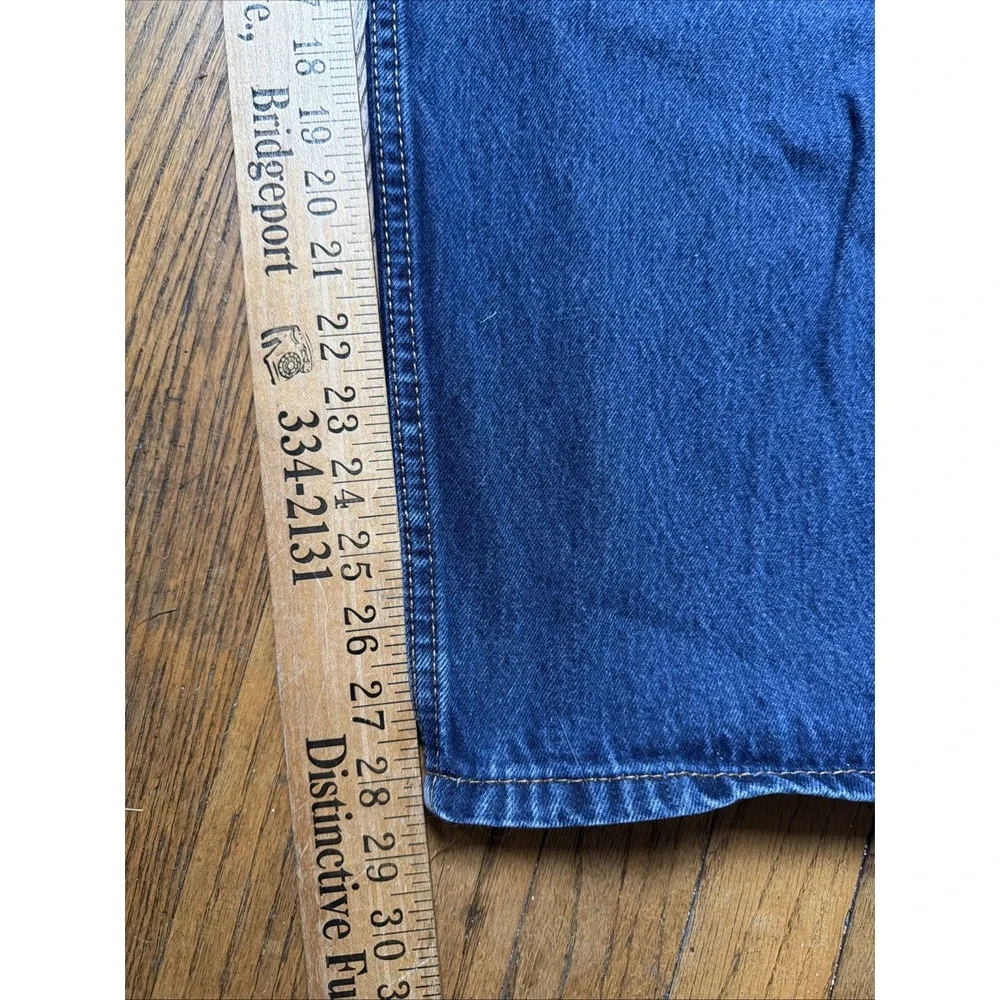 Levi's 505 Jeans Mens 44x30 Relaxed Fit Wide Leg Blue Medium/Dark Wash Levis EUC